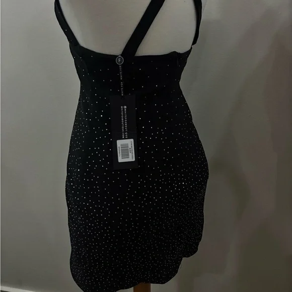White Fox Boutique Black Dress with Rhinestone - Picture 5 of 8